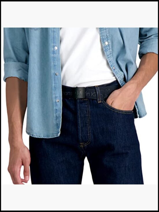 Adjustable Web Belt with Plaque Buckle, 100% Recycled Polyester main image 4
